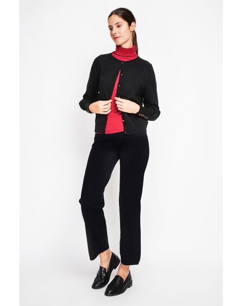 Gilet col ras du cou noir