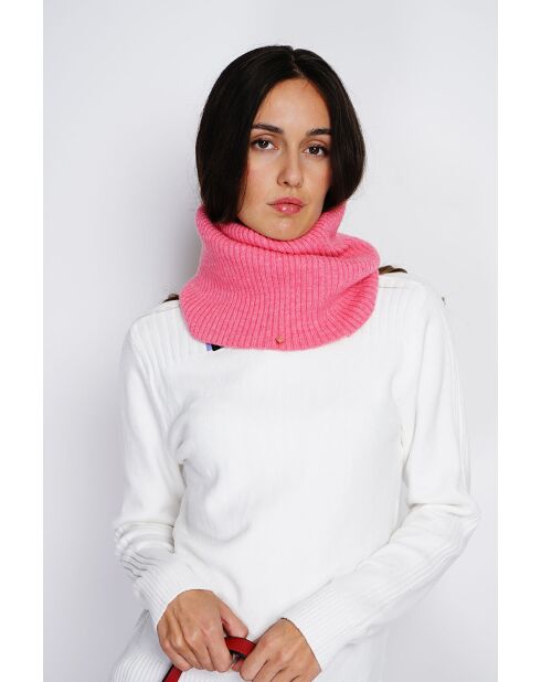 Girocollo rosa in misto cashmere a 7 fili