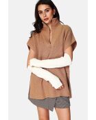 Guanti in misto cashmere naturale a 8 strati