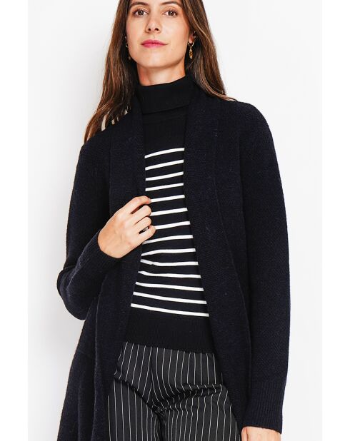 Gilet long fantaisie noir