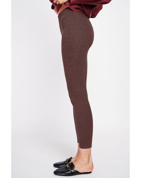 Legging en Soie mélangée café