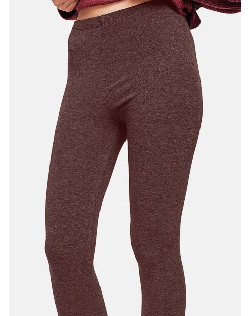 Legging en Soie mélangée café