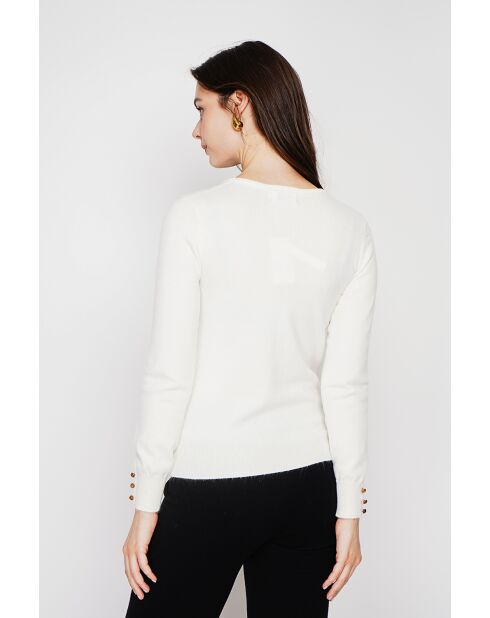 Pull col rond classique naturel