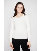 Pull col rond classique naturel