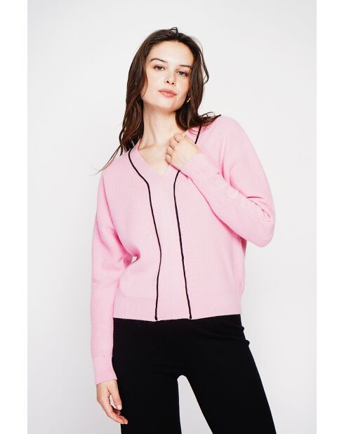 Pull col V rose barby