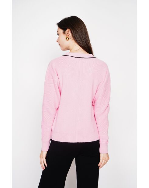 Pull col V rose barby