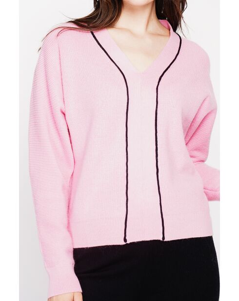 Pull col V rose barby