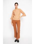 Pull col montant torsadé nougat