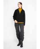 Pull à col montant noir