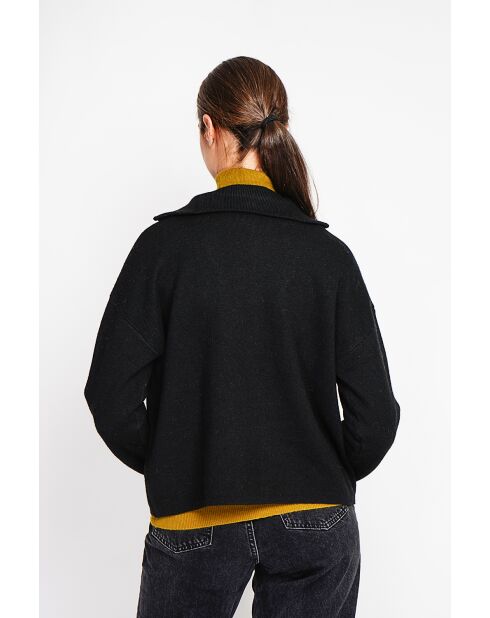 Pull à col montant noir