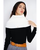 Girocollo in misto cashmere naturale a 7 fili