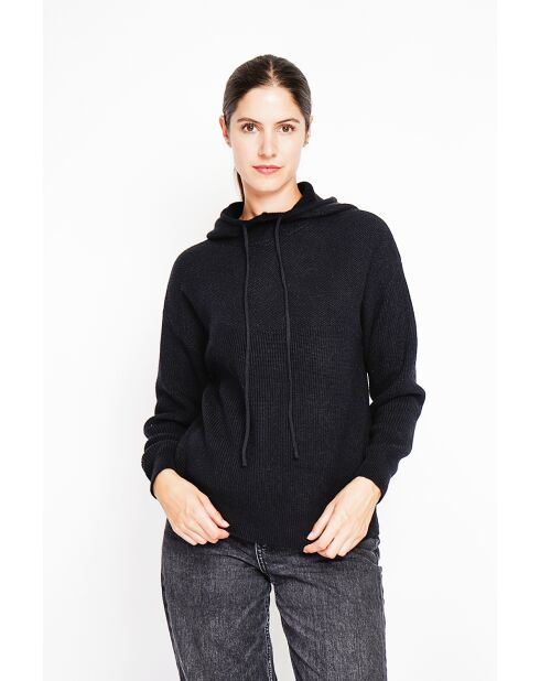 Pull à capuche noir