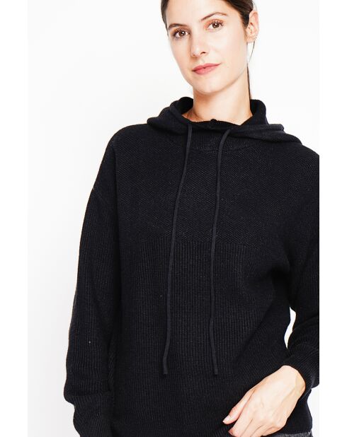 Pull à capuche noir