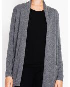 Gilet col châle loup