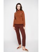 Pull col montant marron