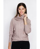 Pull col boule désert