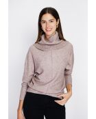 Pull col boule désert