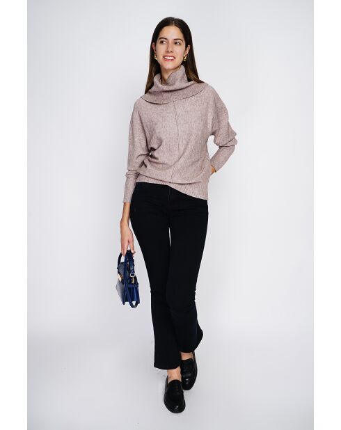 Pull col boule désert