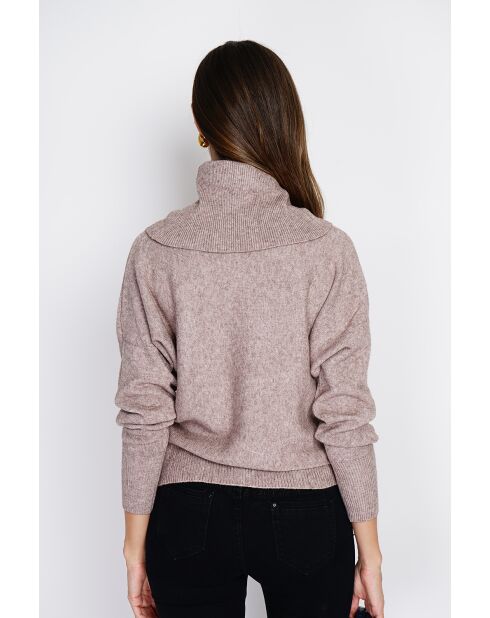 Pull col boule désert