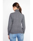 Pull col roulé classique loup