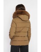 Doudoune court marron