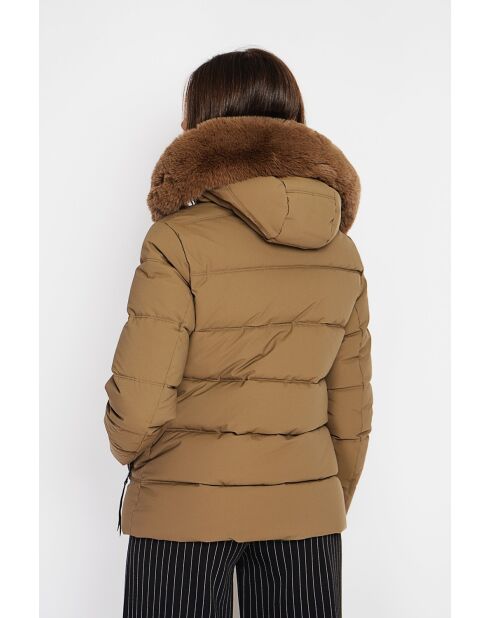 Doudoune court marron