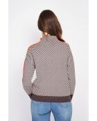 Pull col montant café