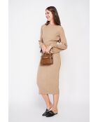Robe col montant camel