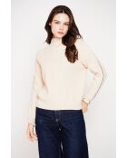 Pull col montant crème