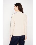 Pull col montant crème