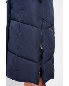 Doudoune longue bleu nuit