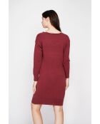 Robe col perle bordeaux
