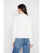 Pull col roulé croisé naturel