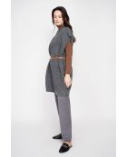 Robe poncho col rond loup