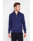Pull col camionneur bleu nuit