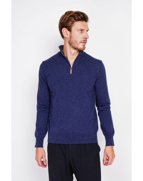 Pull col camionneur bleu nuit