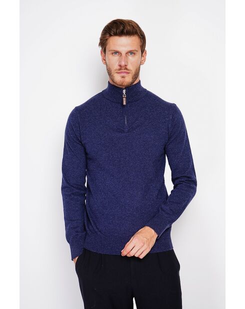 Pull col camionneur bleu nuit