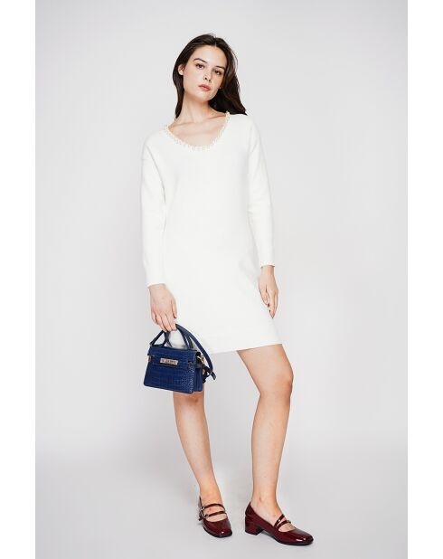 Robe col perle naturel