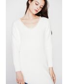 Robe col perle naturel