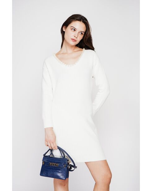 Robe col perle naturel