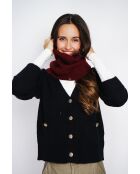 Girocollo bordeaux in misto cashmere a 7 fili