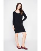 Robe col perle noir