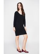Robe col perle noir