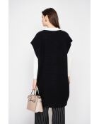 Robe poncho col rond noire
