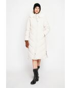 Doudoune longue crème