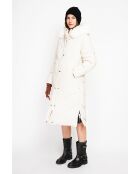 Doudoune longue crème