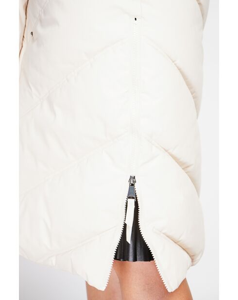 Doudoune longue crème