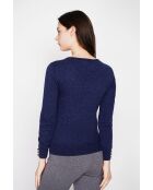 Pull col rond classique bleu nuit