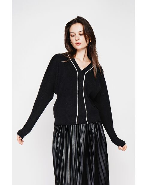 Pull col V noir