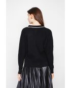 Pull col V noir